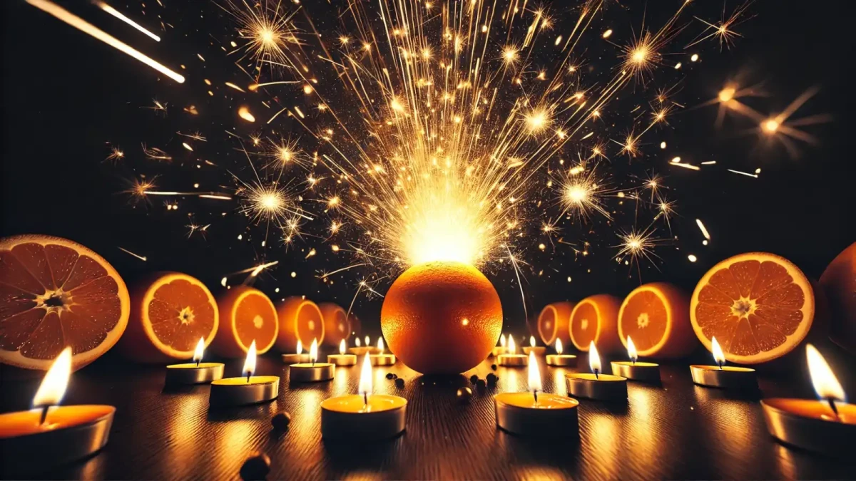 Ohňostroj na doma z pomerančové kůry