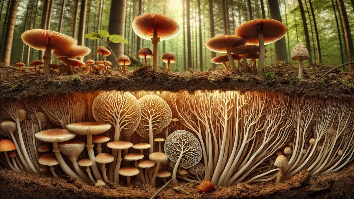 Jíme genitálie hub. Jejich těla (houby samotné) zůstávají skryté pod zemí.