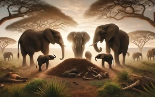 Sloni pohřbívají mrtvá mláďata