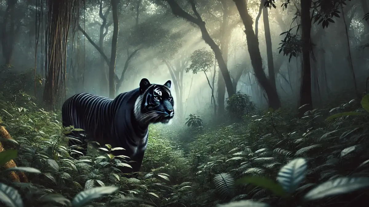 V Indii byla spatřena extrémně vzácná melanistická varianta tygra!