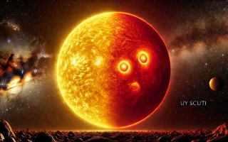 Do největší známé hvězdy UY Scuti by se vešlo 5,1 miliard Sluncí.