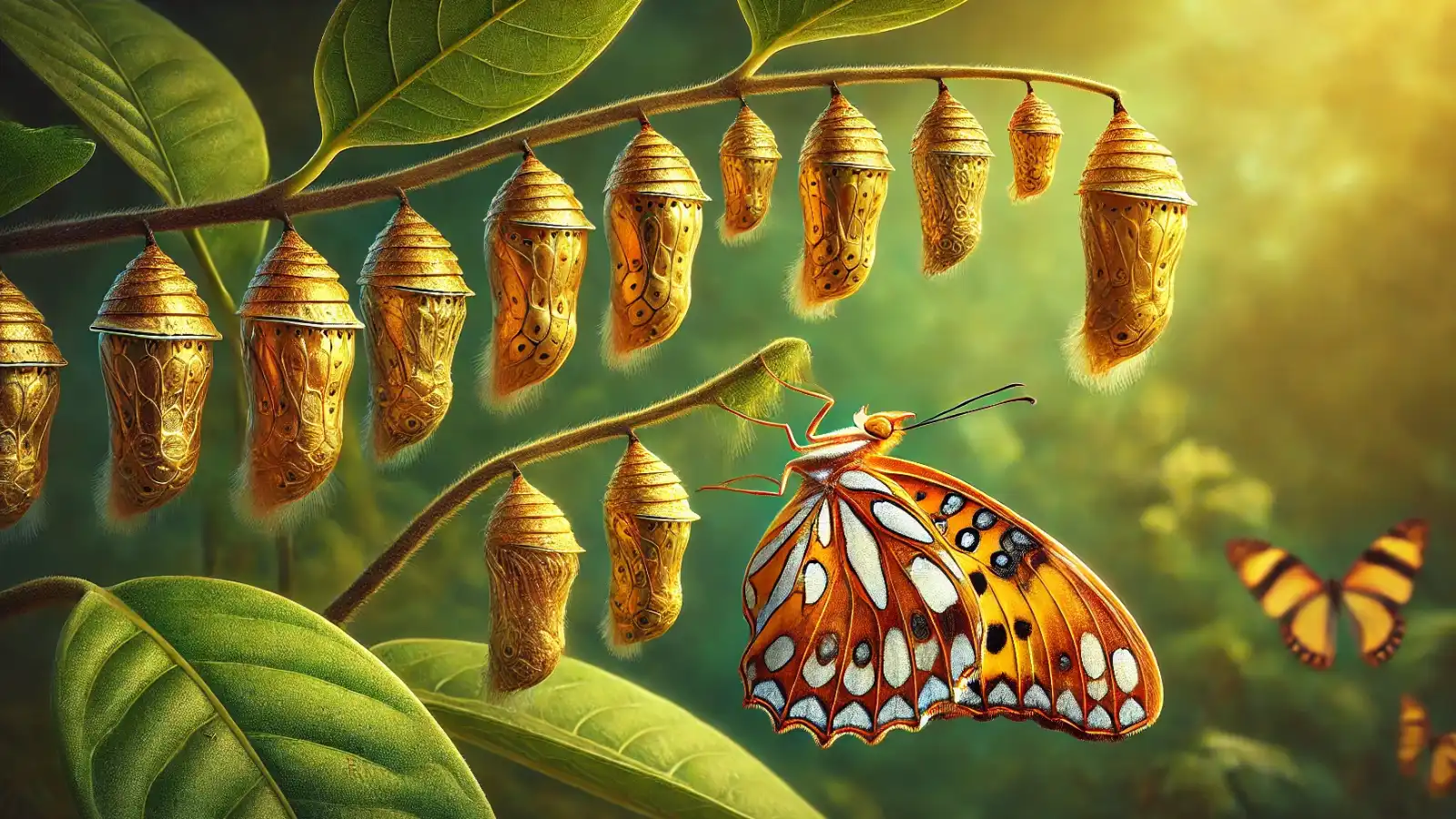 Mechanitis polymnia, motýl se zlatými kokony!