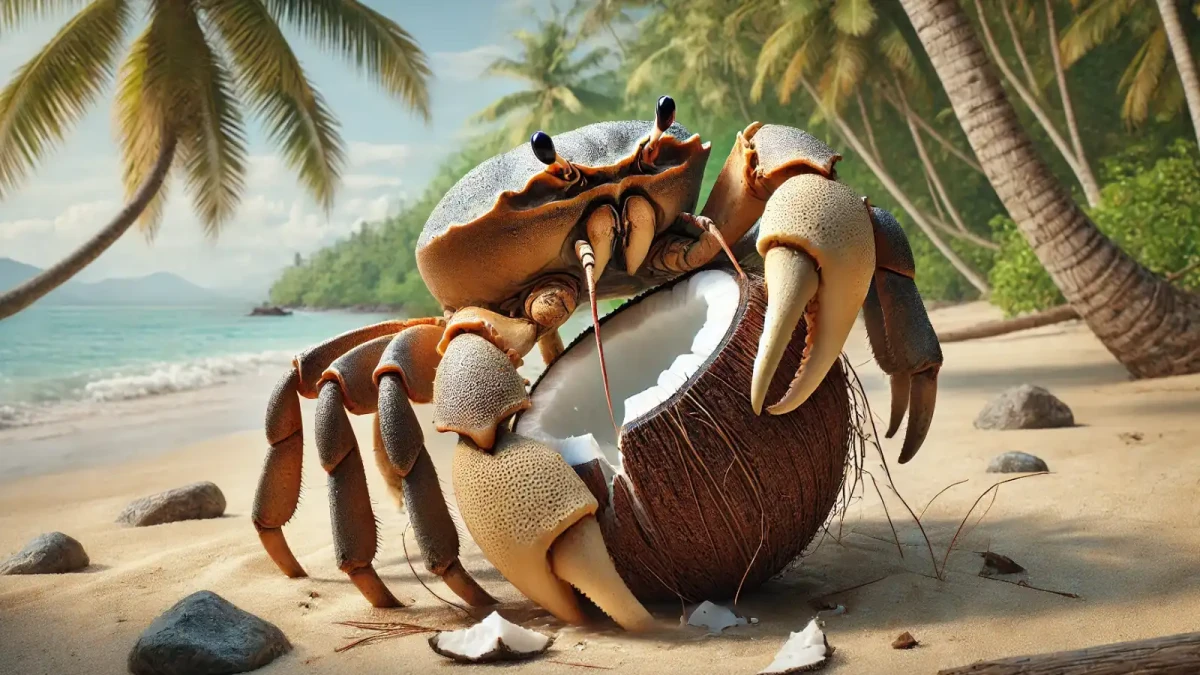 Krab, který rozlouskne i kokosový ořech!