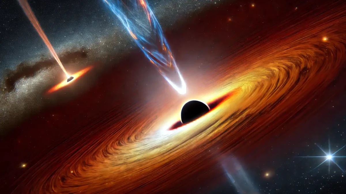 Máme fotografii výtrysku radiových vln až 20× rychlejších než světlo!