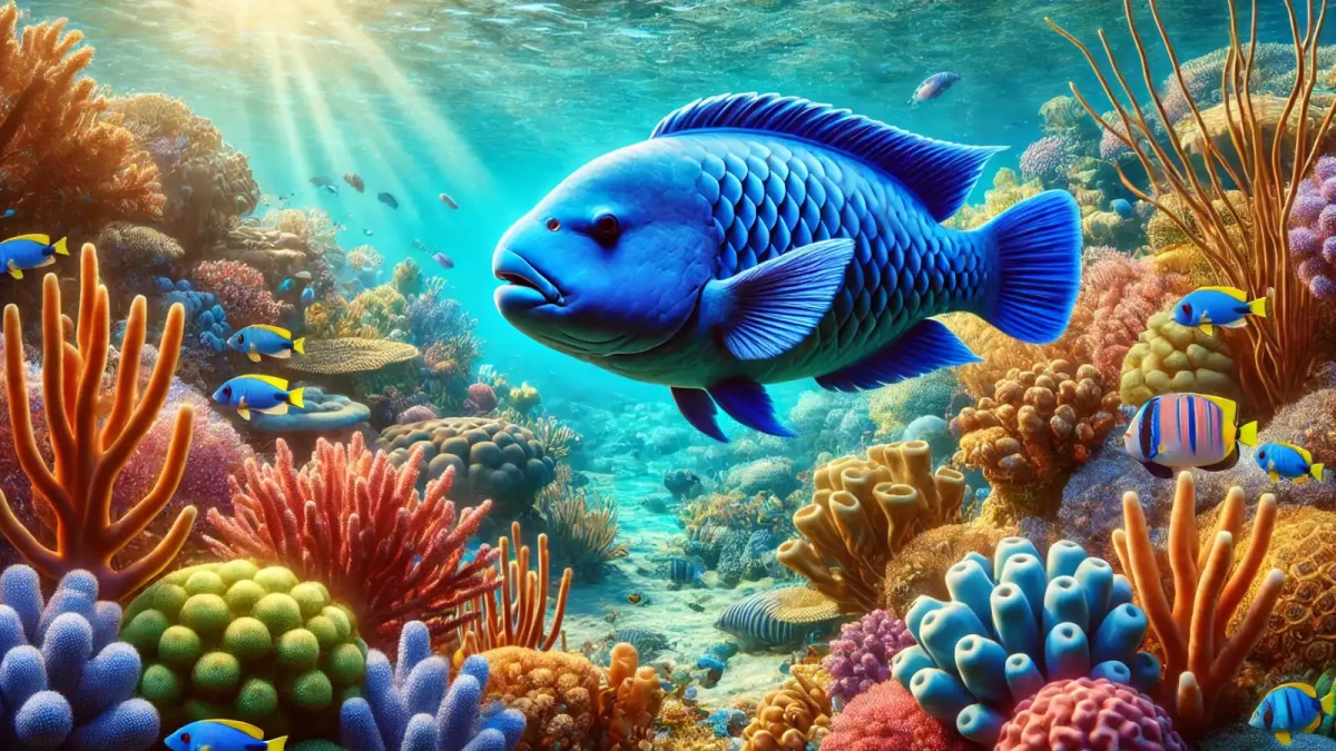 Papoušci žijí i pod mořem! Tohle je Scarus Coeruleus, nebo-li papouščí ryba