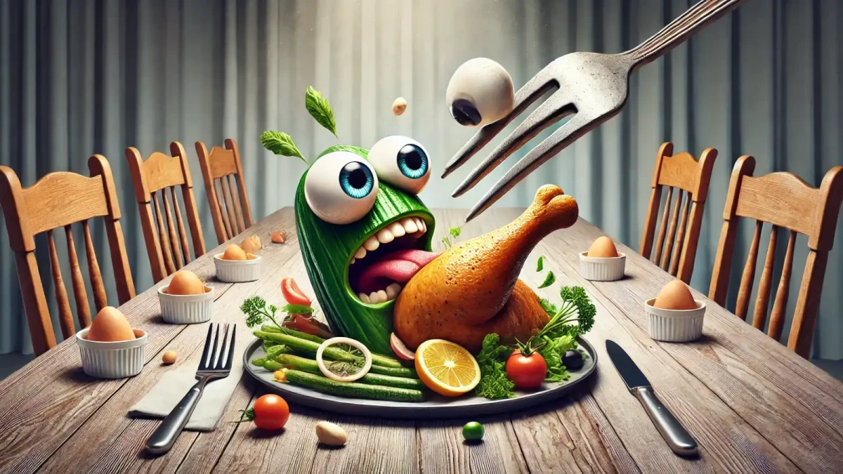 Když se oběd rozhodne, že ještě nechce umřít a pokusí se o útěk