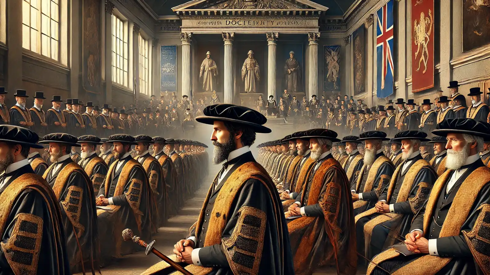 Při doktorských promocích (Ph.D.) ve Finsku absolventi nosí ručně dělaný klobouk a meč