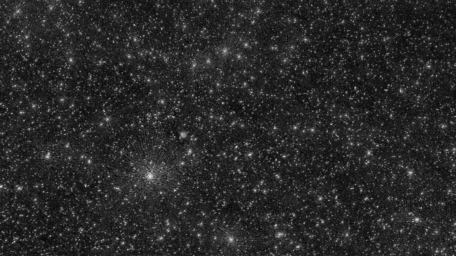 Bílé tečky na této obloze nejsou hvězdy, jedná se o mapu černých děr