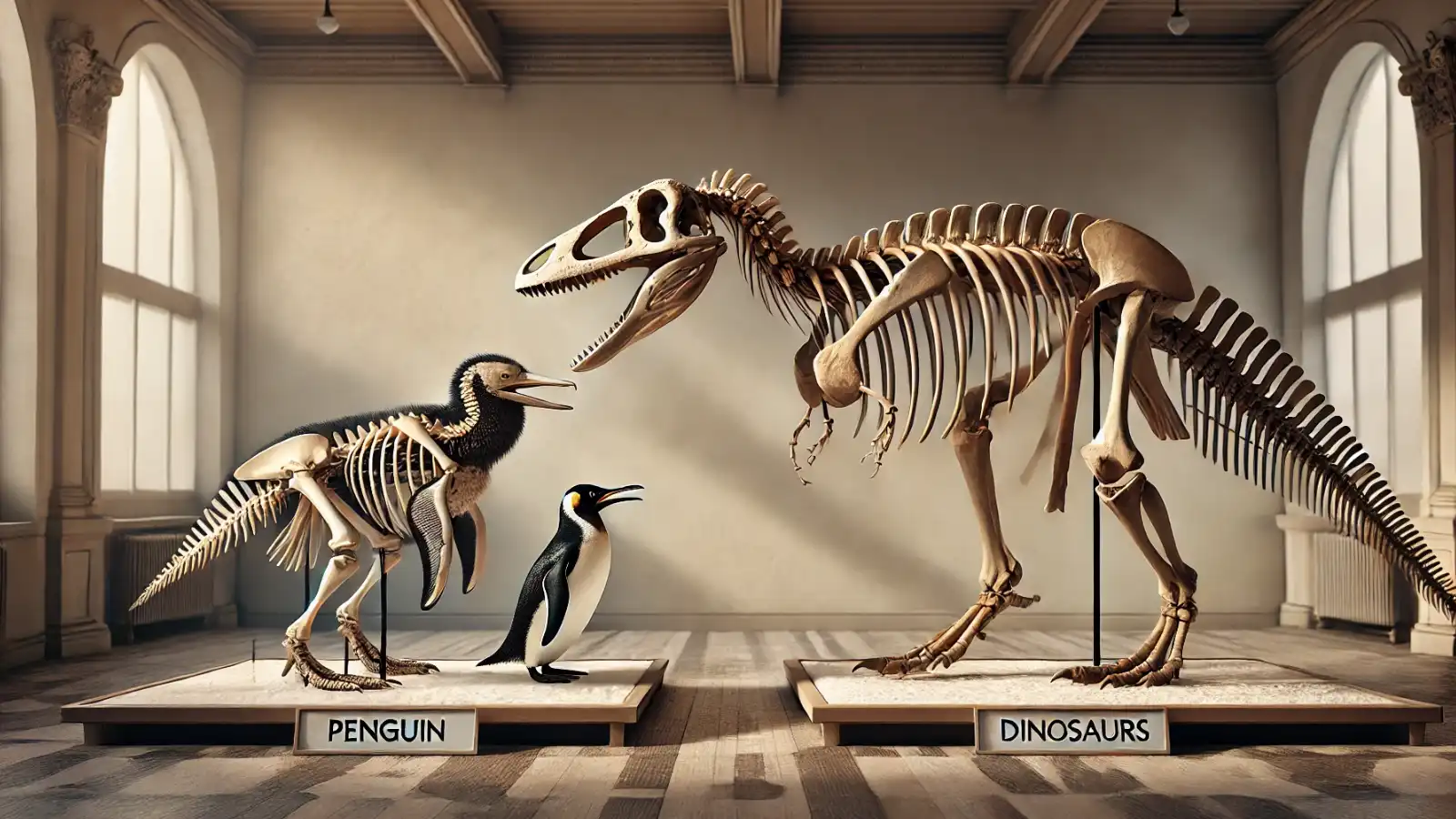 Když se podíváme na kostru tučňáka, napadá mě, že dinosauři mohli být o něco vtipnější.