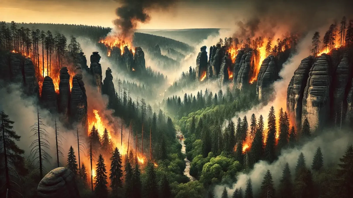 Požár národního parku České Švýcarsko - aktuality