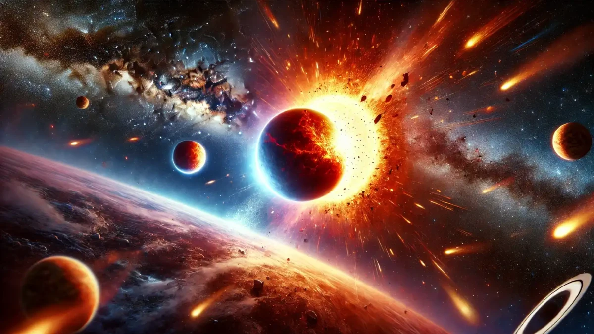 Astronomové poprvé pozorovali srážku dvou exoplanet!