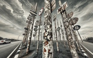 Proč jsou stožáry značek flekaté?