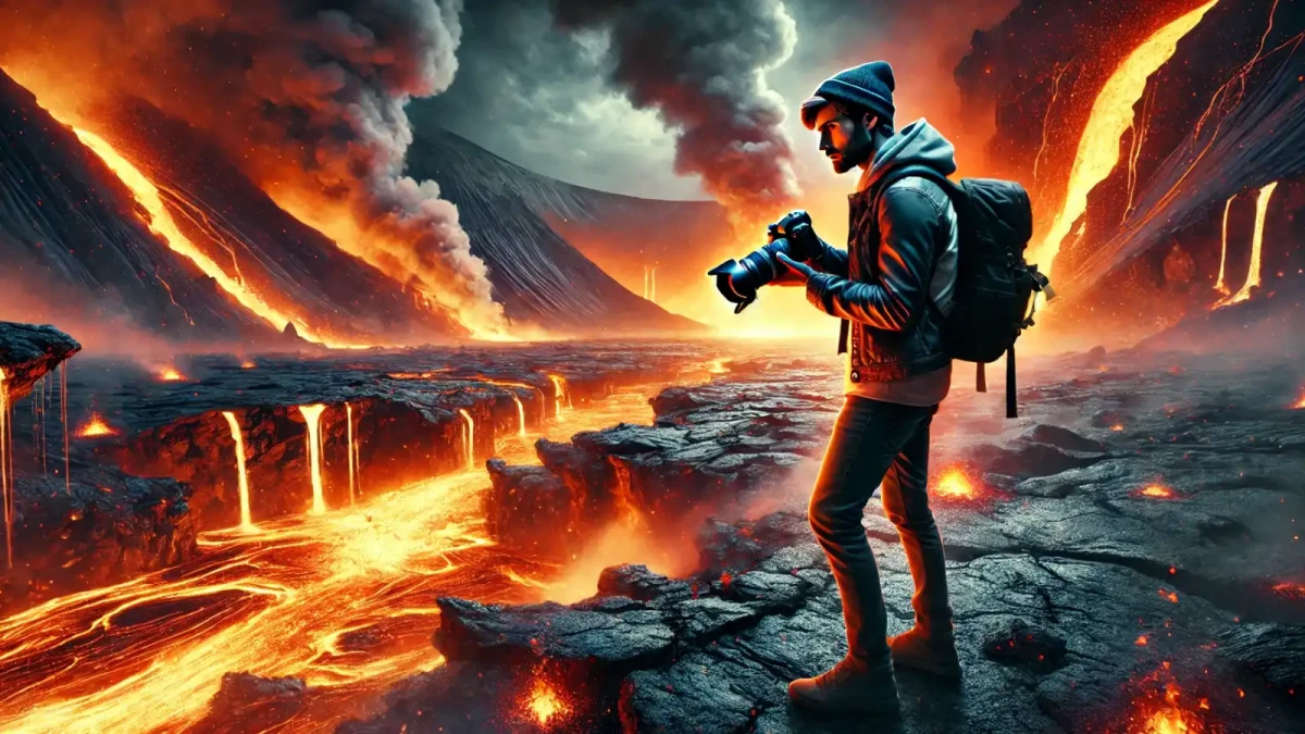 To si tak fotíte krajinky a najednou láva a hořící methan všude kolem!