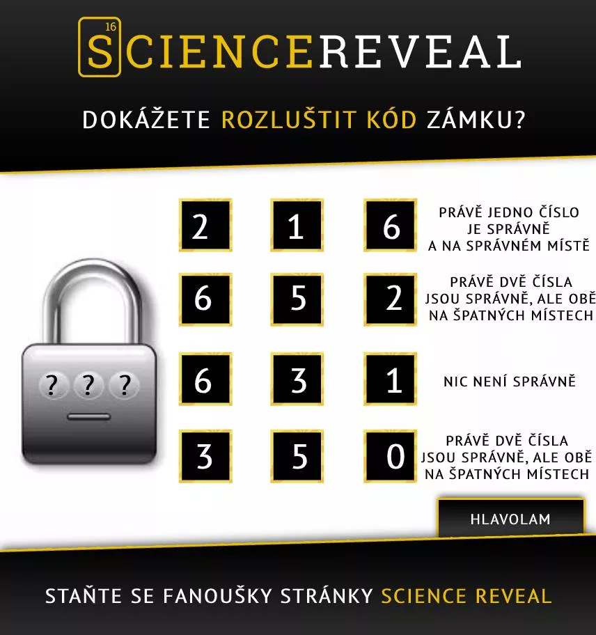 Dokážete rozluštit kód zámku?