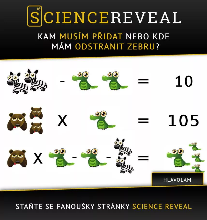 Kam musím přidat nebo kde mám odstranit zebru?